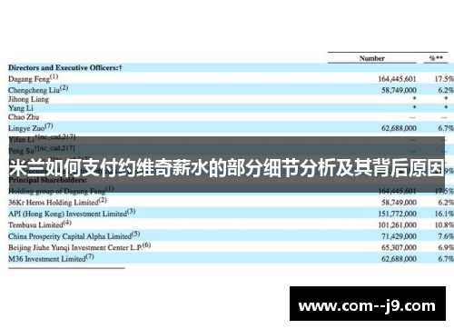 米兰如何支付约维奇薪水的部分细节分析及其背后原因 米兰如何支付约维奇薪水的部分细节分析及其背后原因